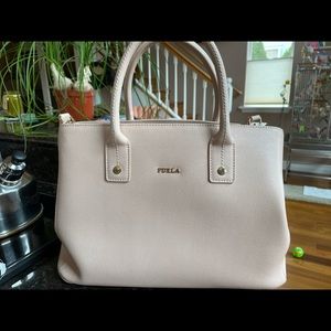 Furla leather handbag, made in Italy.